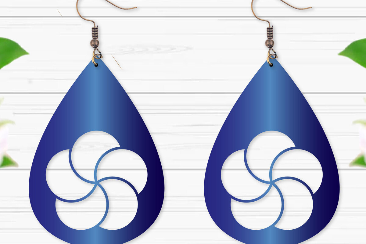 Σετ των 3 Intra απο ξύλο plywood 3mm-4mm πάχος - Σκουλαρίκια με λουλούδια  Δίασταση 3x3 cm INTRAFABR-94045679