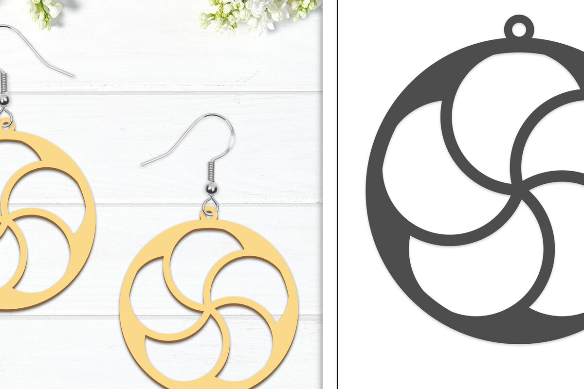 Σετ των 3 Intra απο ξύλο plywood 3mm-4mm πάχος - Σκουλαρίκια λουλουδιών | Σκουλαρίκια  Δίασταση 3x3 cm INTRAFABR-102950510