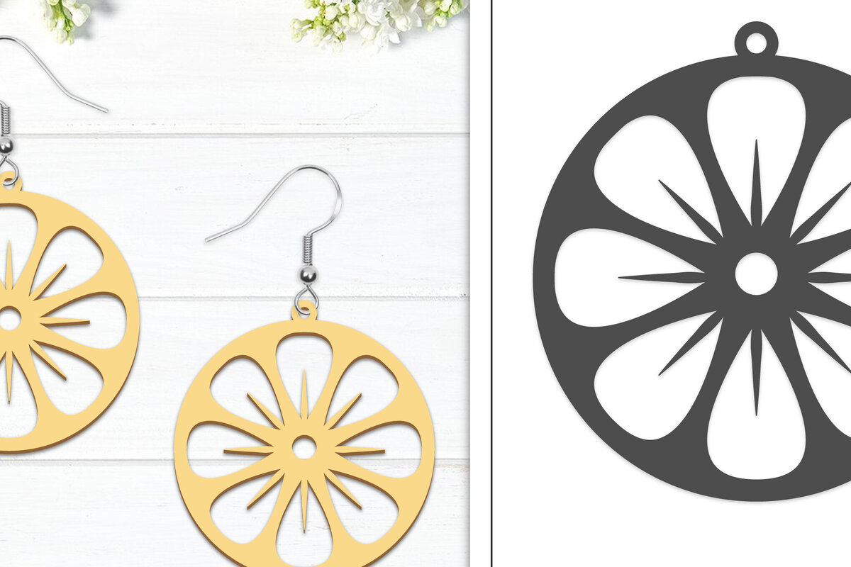 Σετ των 3 Intra απο ξύλο plywood 3mm-4mm πάχος - Σκουλαρίκια λουλουδιών | Σκουλαρίκια  Δίασταση 3x3 cm INTRAFABR-102950633