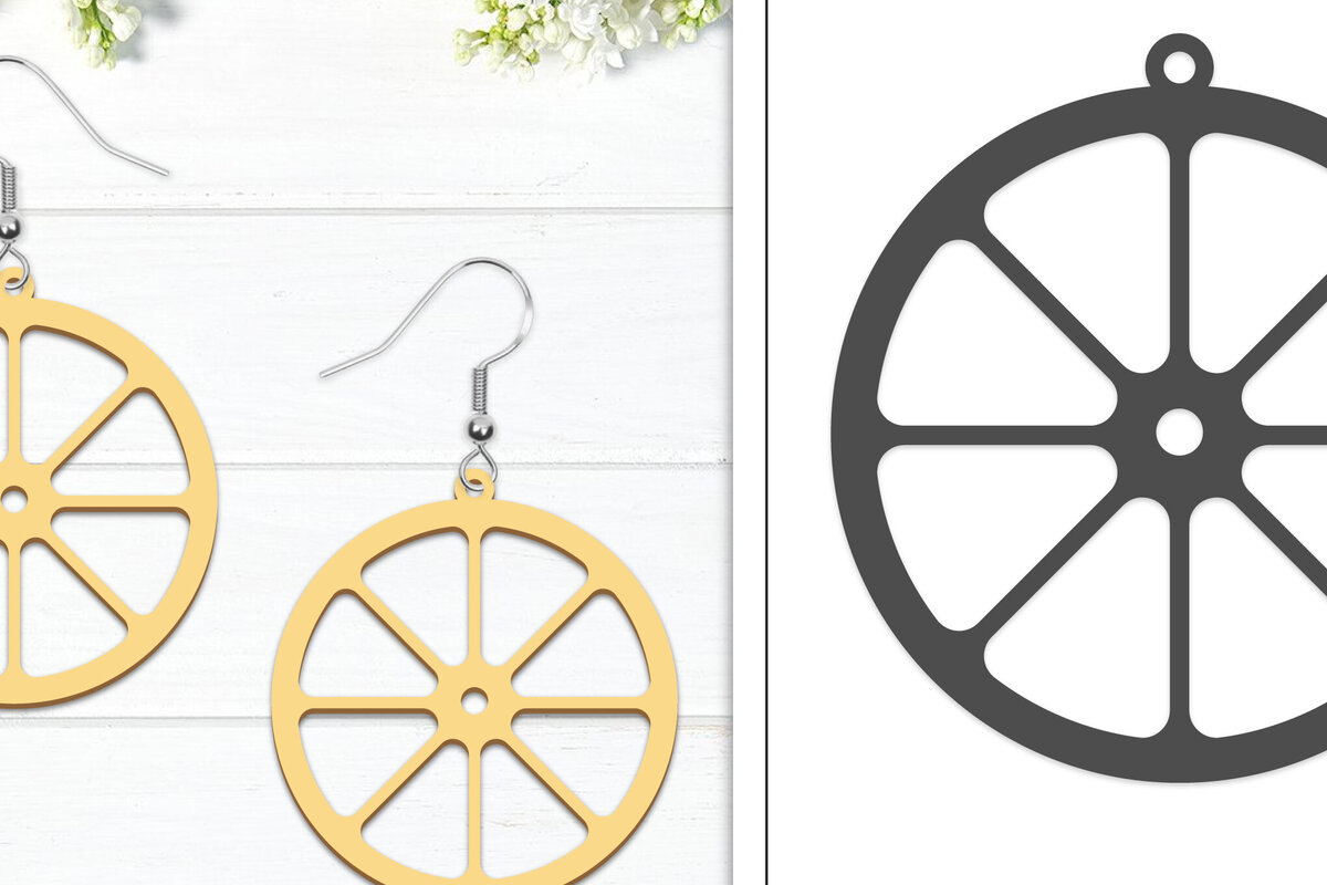 Σετ των 3 Intra απο ξύλο plywood 3mm-4mm πάχος - Σκουλαρίκια λουλουδιών | Σκουλαρίκια  Δίασταση 3x3 cm INTRAFABR-102950105