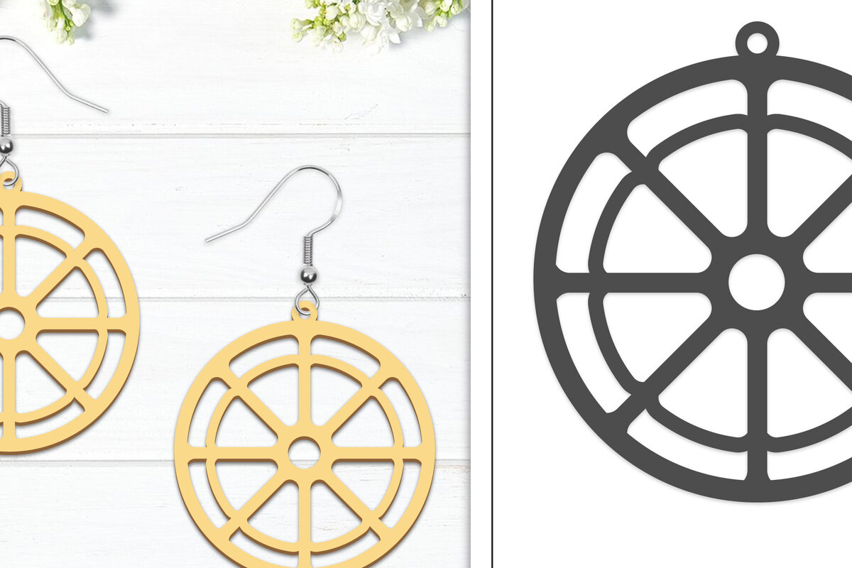 Σετ των 3 Intra απο ξύλο plywood 3mm-4mm πάχος - Σκουλαρίκια λουλουδιών | Σκουλαρίκια  Δίασταση 3x3 cm INTRAFABR-102950411