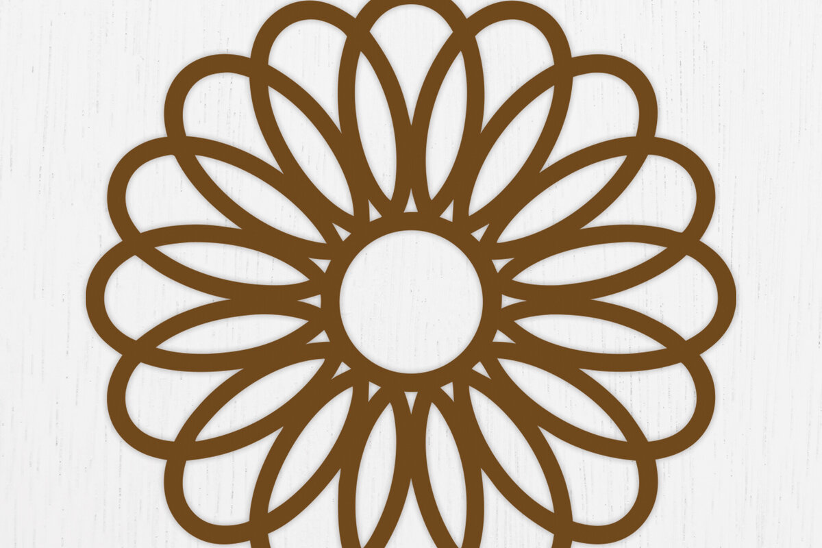 Σετ των 3 Intra απο ξύλο plywood 3mm-4mm πάχος - Σκουλαρίκια λουλουδιών Laser Cut Σχέδιο  4 Δίασταση 3x3 cm INTRAFABR-122530983