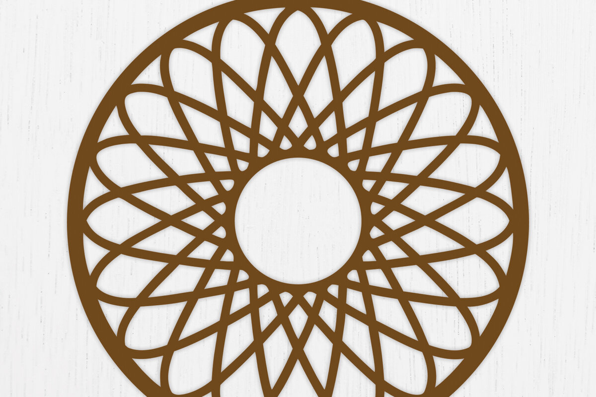 Σετ των 3 Intra απο ξύλο plywood 3mm-4mm πάχος - Σκουλαρίκια λουλουδιών Laser Cut Σχέδιο  5 Δίασταση 3x3 cm INTRAFABR-122531035