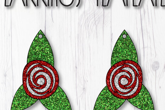 Σετ των 3 Intra απο ξύλο plywood 3mm-4mm πάχος - Πρότυπο σκουλαρίκια λουλουδιών Δίασταση 3x3 cm INTRAFABR-8118788