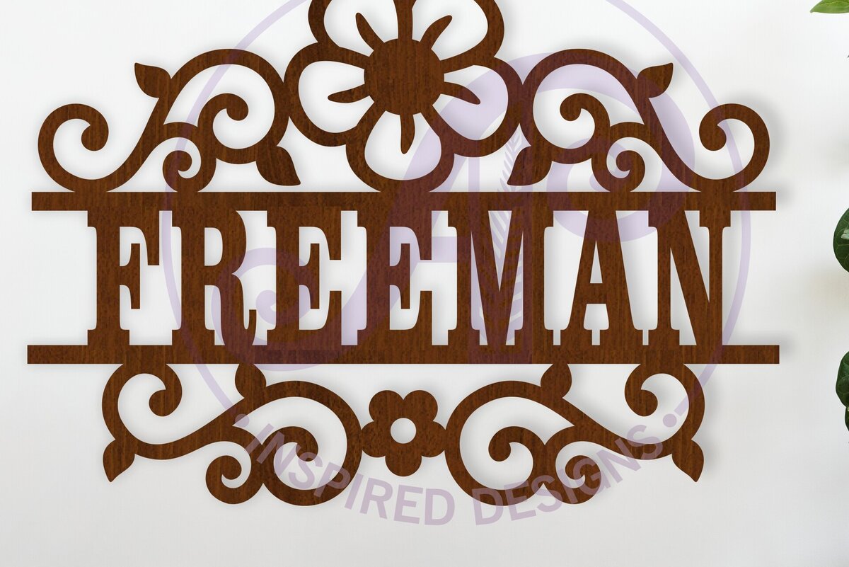 Intra απο ξύλο plywood 3mm-4mm πάχος - Flower Flourish Design Όνομα Σήμα  Δίασταση 30x20 cm INTRAFABR-119016316