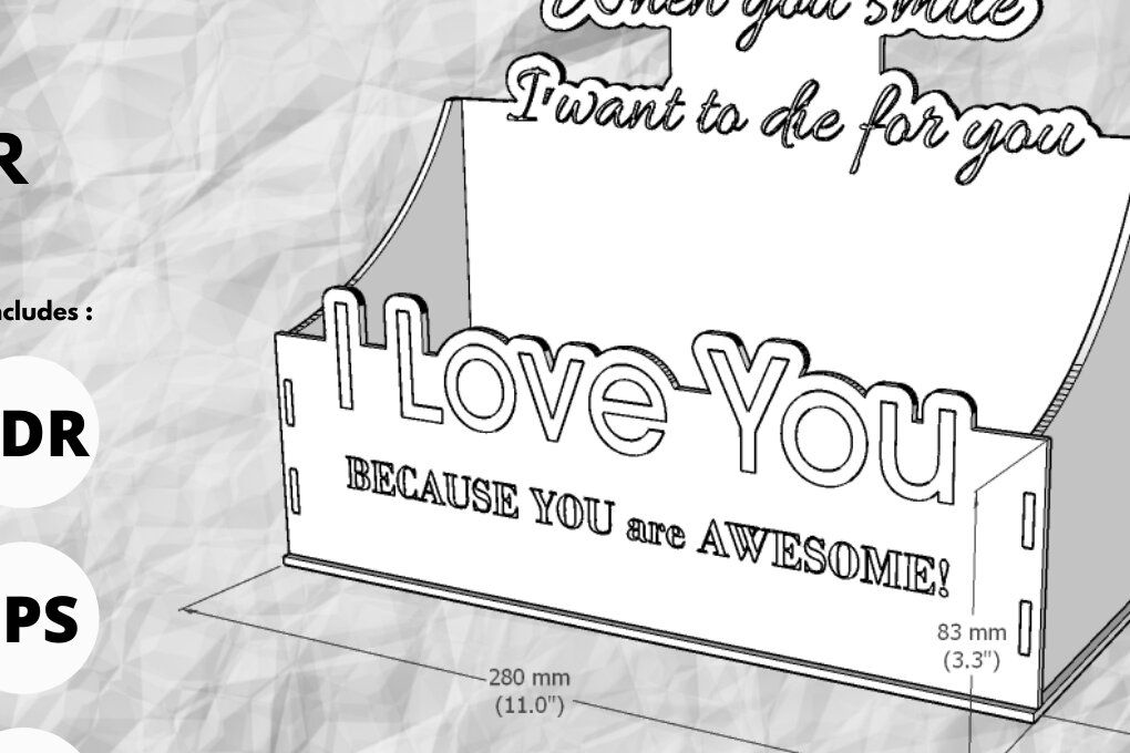 Σετ των 2 Intra απο ξύλο plywood 3mm-4mm πάχος - Κουτί δώρου λουλουδιών,  κοπής με λέιζερ  Δίασταση 20x20 cm INTRAFABR-79951205