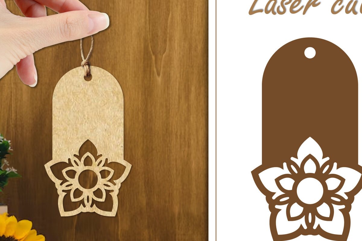 Intra απο ξύλο plywood 3mm-4mm πάχος - Ετικέτες δώρου λουλουδιών  | Ετικέτες  Δίασταση 30x20 cm INTRAFABR-123883109