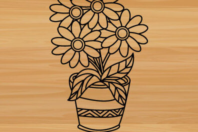Intra απο ξύλο plywood 3mm-4mm πάχος - Flower Laser Cut File 3d Wall Art  Δίασταση 40x50 cm INTRAFABR-67456438