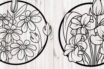 Intra απο ξύλο plywood 3mm-4mm πάχος - Flower Laser Cut Metal Art Art  Δίασταση 40x50 cm INTRAFABR-98226394