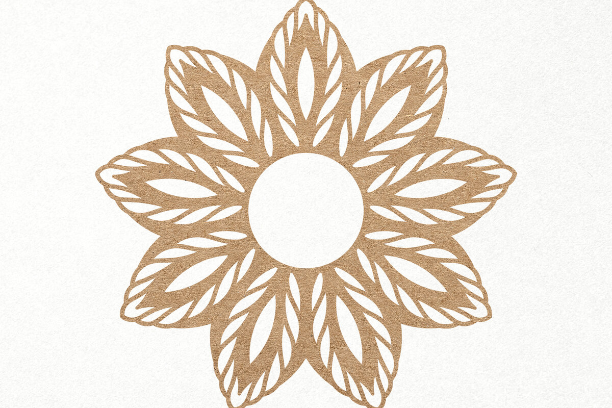 Intra απο ξύλο plywood 3mm-4mm πάχος -  κομμένου μονογράμματος λουλουδιών  Δίασταση 30x20 cm INTRAFABR-16928199