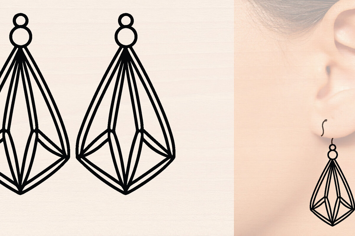 Intra απο ξύλο plywood 3mm-4mm πάχος - Ξύλινα σκουλαρίκια λουλούδι με   Δίασταση 3000x3000 cm INTRAFABR-116858375