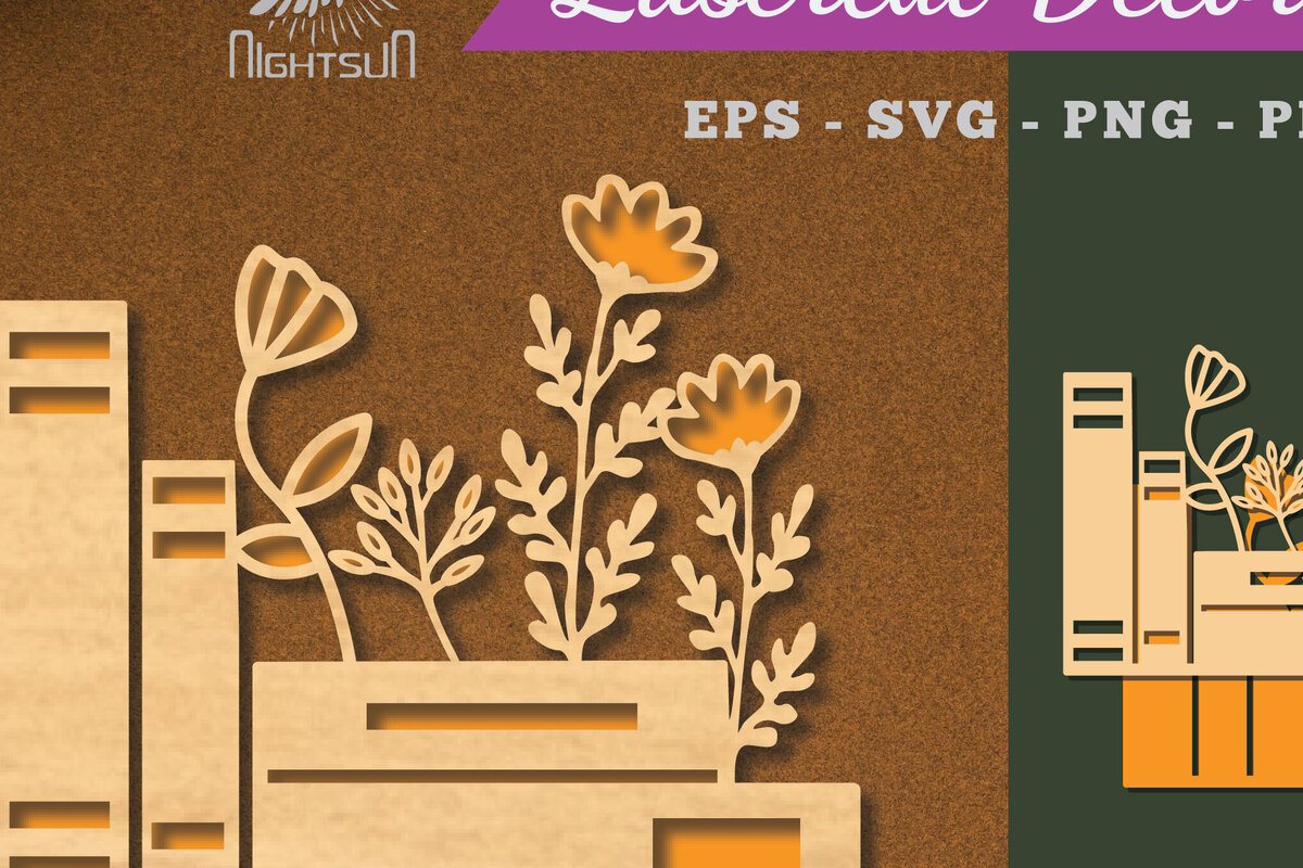 Σετ των 2 Intra απο ξύλο plywood 3mm-4mm πάχος - Βιβλίο Flowers Διακόσμηση με  6 Δίασταση 20x20 cm INTRAFABR-113273248