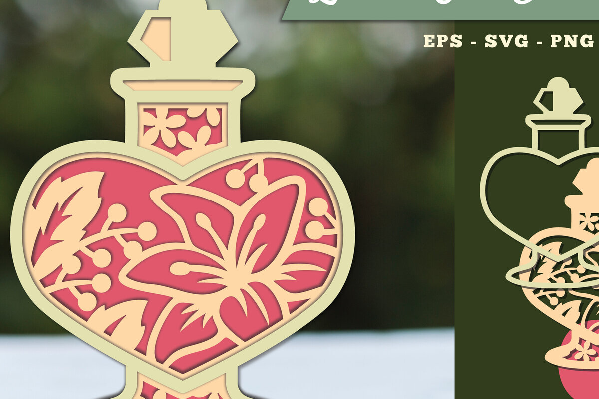 Σετ των 2 Intra απο ξύλο plywood 3mm-4mm πάχος - Λουλούδια σε μπουκάλι 3D Lasercut  3 Δίασταση 20x20 cm INTRAFABR-111526599