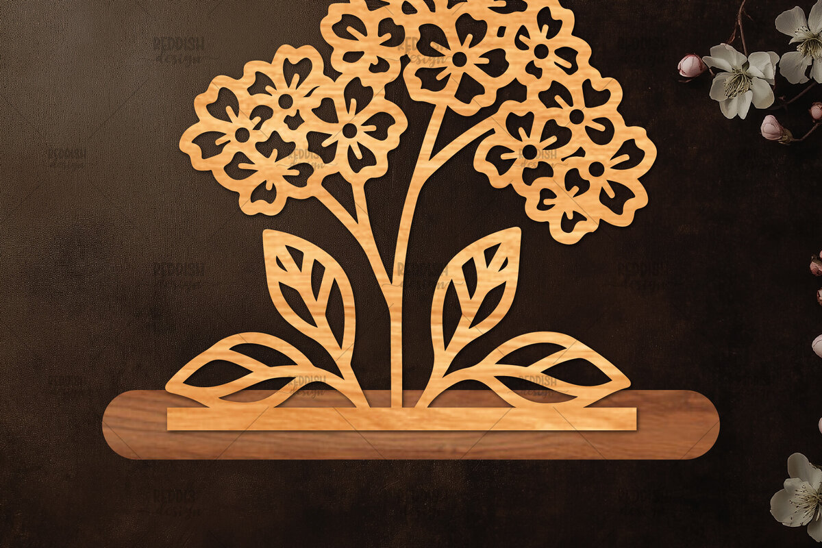 Σετ των 3 Intra απο ξύλο plywood 3mm-4mm πάχος - Βάση κοπής με λέιζερ λουλουδιών, δώρο για την ημέρα της μητέρας Δίασταση 20x20 cm INTRAFABR-114539278