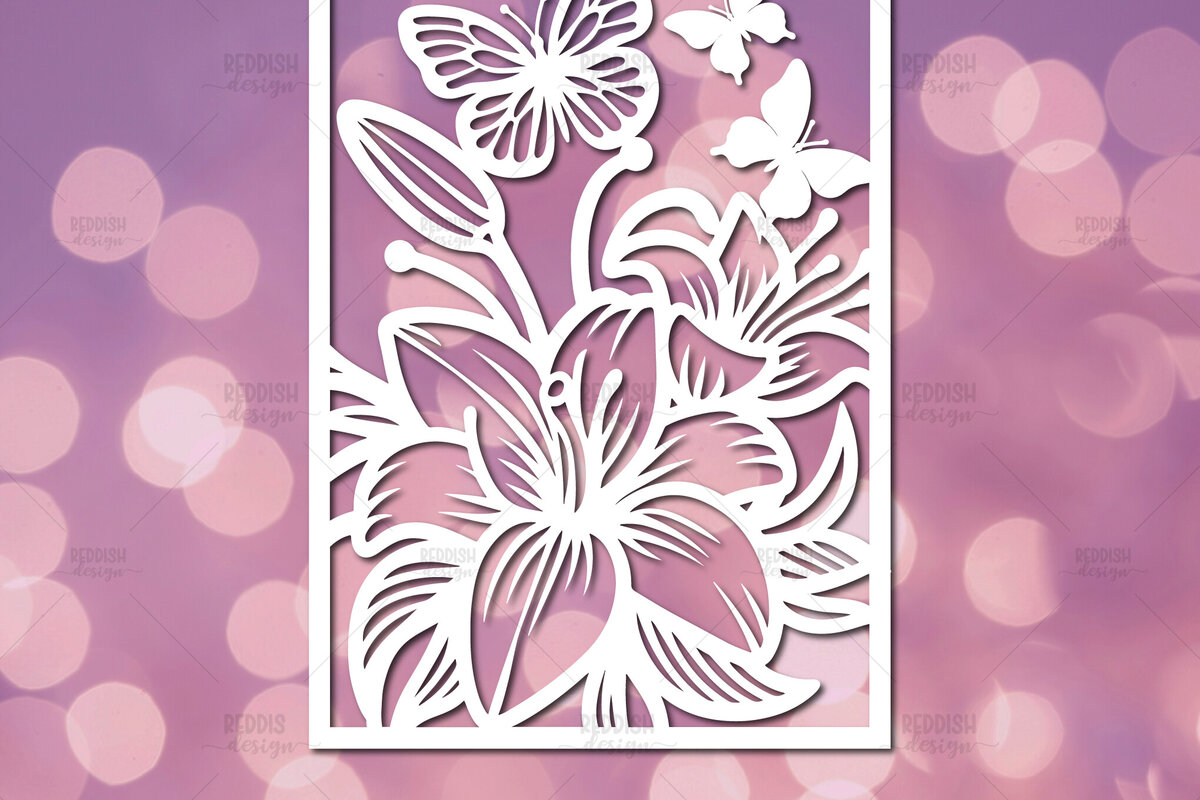 Σετ των 3 Intra απο ξύλο plywood 3mm-4mm πάχος - Πρότυπο κάρτας κομμένων λουλουδιών Δίασταση 5x7 cm INTRAFABR-114804527