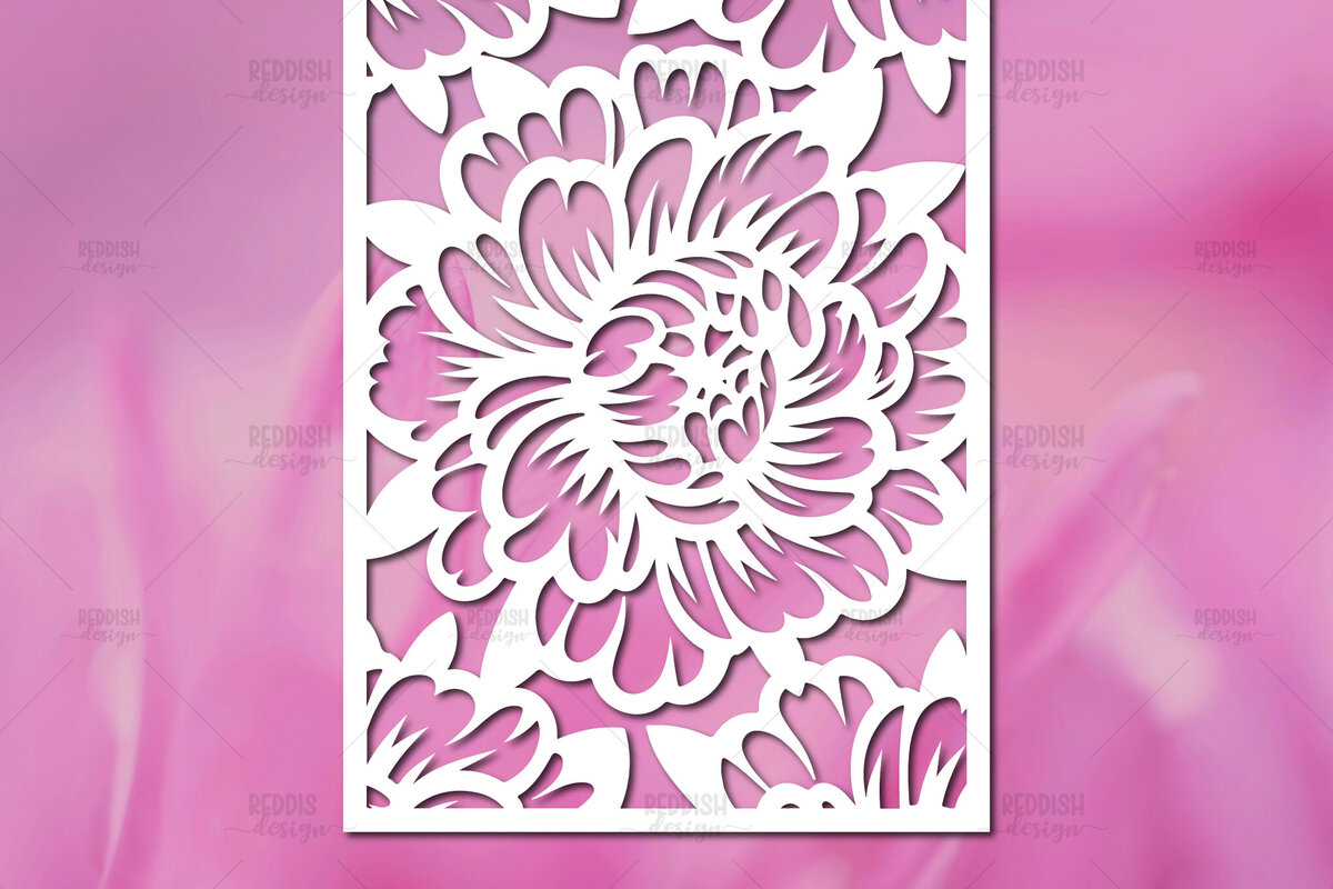 Σετ των 3 Intra απο ξύλο plywood 3mm-4mm πάχος - Πρότυπο κάρτας κομμένων λουλουδιών Δίασταση 5x7 cm INTRAFABR-114804364