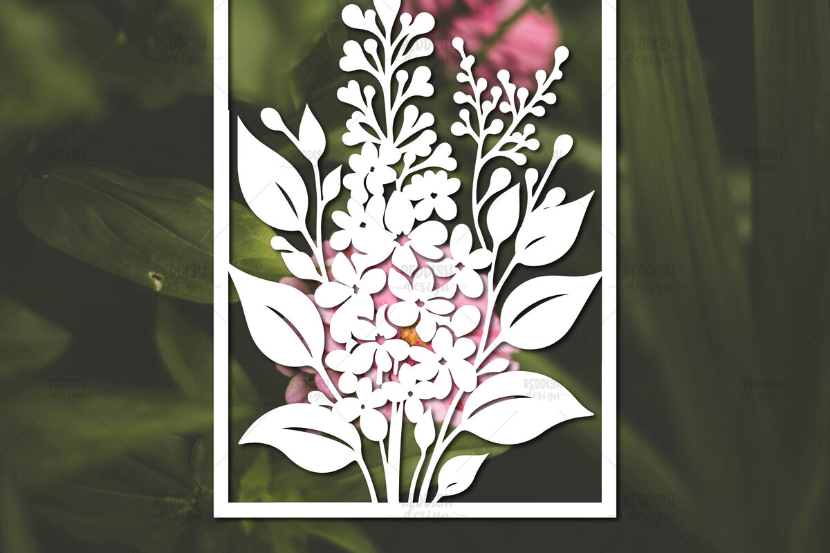 Σετ των 3 Intra απο ξύλο plywood 3mm-4mm πάχος - Πρότυπο κάρτας κομμένων λουλουδιών Δίασταση 5x7 cm INTRAFABR-114804376