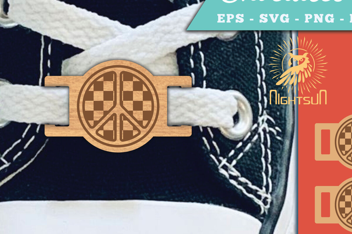 Σετ των 2 Intra απο ξύλο plywood 3mm-4mm πάχος - Λουλούδια Ειρήνη Κορδόνια Ετικέτες Laser Cut Δίασταση 20x20 cm INTRAFABR-112295143