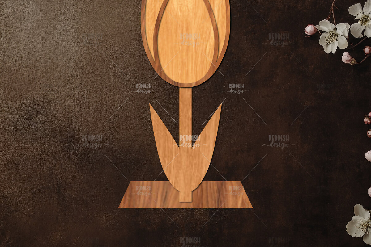 Intra απο ξύλο plywood 3mm-4mm πάχος - Flowers Stand Decor Laser Cut SV Δίασταση 30x20 cm INTRAFABR-121886373