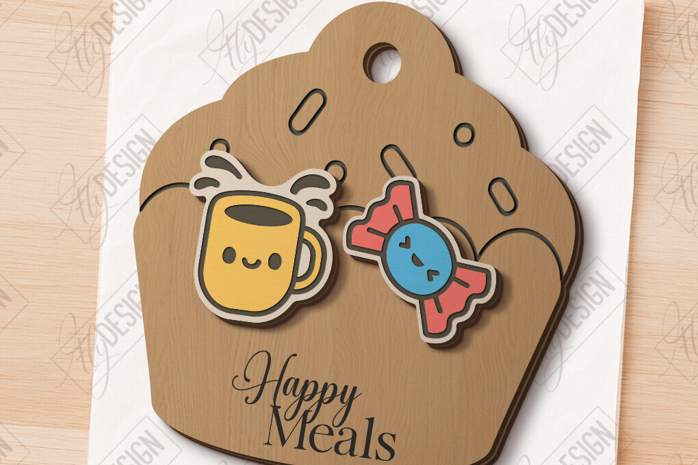 Σετ των 3 Intra απο ξύλο plywood 3mm-4mm πάχος - Food Stud Σκουλαρίκια Laser Cut|Αξεσουάρ Δίασταση 3x3 cm INTRAFABR-121125724