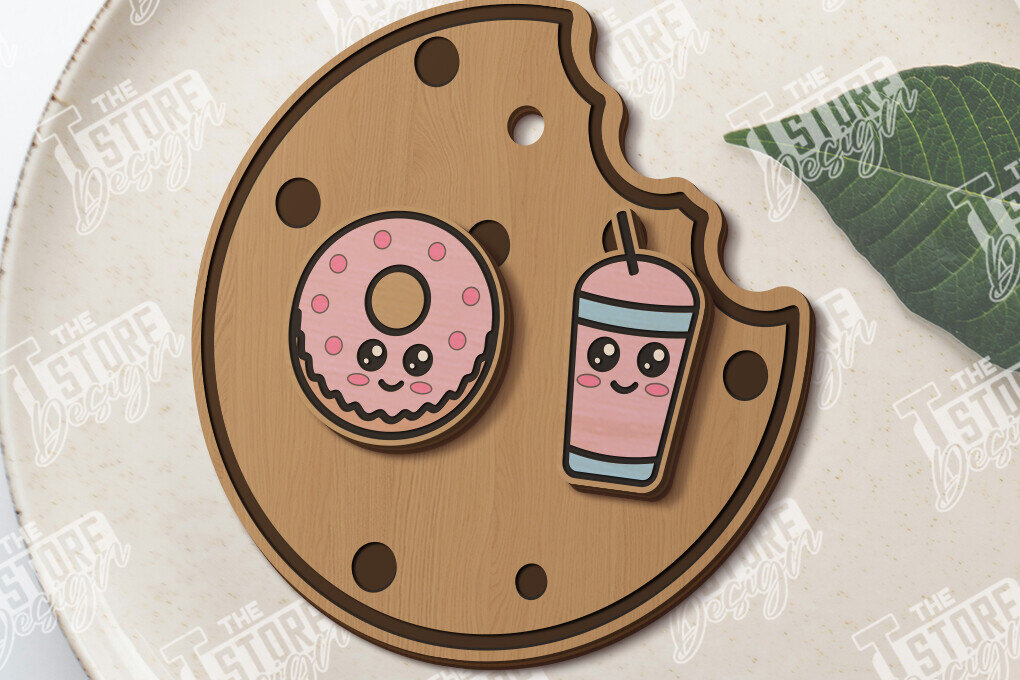 Σετ των 3 Intra απο ξύλο plywood 3mm-4mm πάχος - Food Stud Σκουλαρίκια Laser Cut|Αξεσουάρ Δίασταση 3x3 cm INTRAFABR-120421417