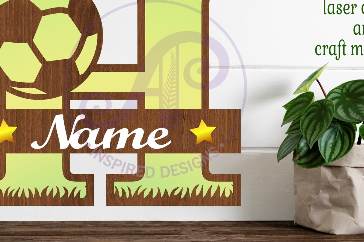 Intra απο ξύλο plywood 3mm-4mm πάχος - Μονόγραμμα ποδοσφαίρου ή ποδοσφαίρου Η επιστολή Δίασταση 30x20 cm INTRAFABR-81961609