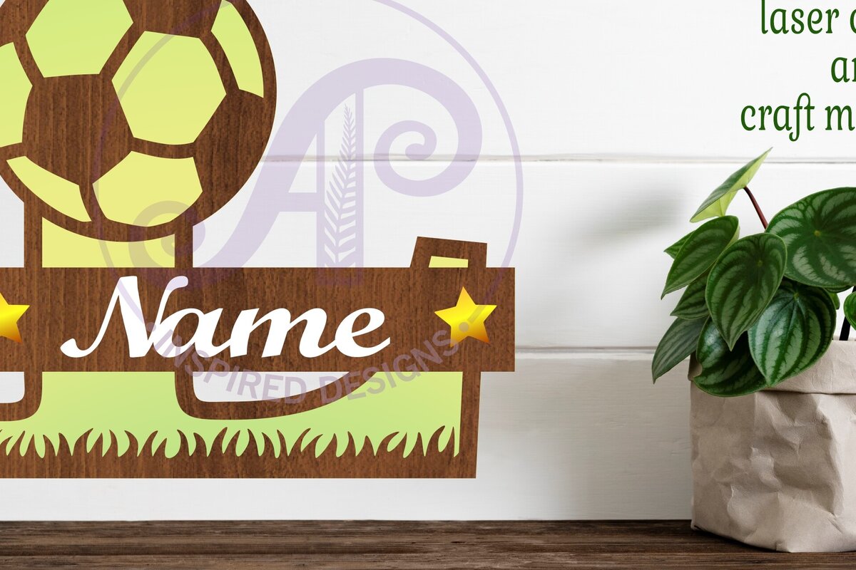 Intra απο ξύλο plywood 3mm-4mm πάχος - Ποδόσφαιρο ή ποδόσφαιρο μονόγραμμα L γράμμα Δίασταση 30x20 cm INTRAFABR-81961699