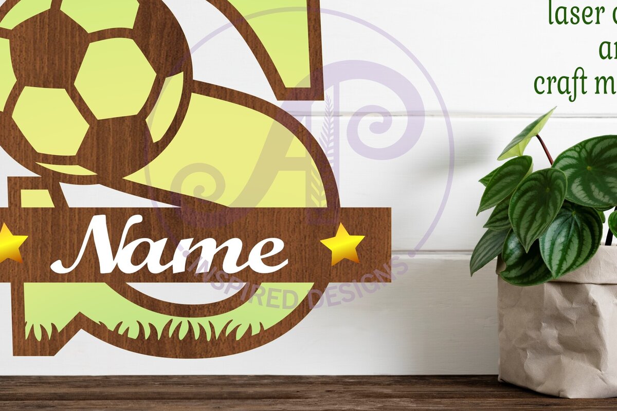 Intra απο ξύλο plywood 3mm-4mm πάχος - Γράμμα S μονόγραμμα ποδοσφαίρου ή ποδοσφαίρου Δίασταση 30x20 cm INTRAFABR-81961875