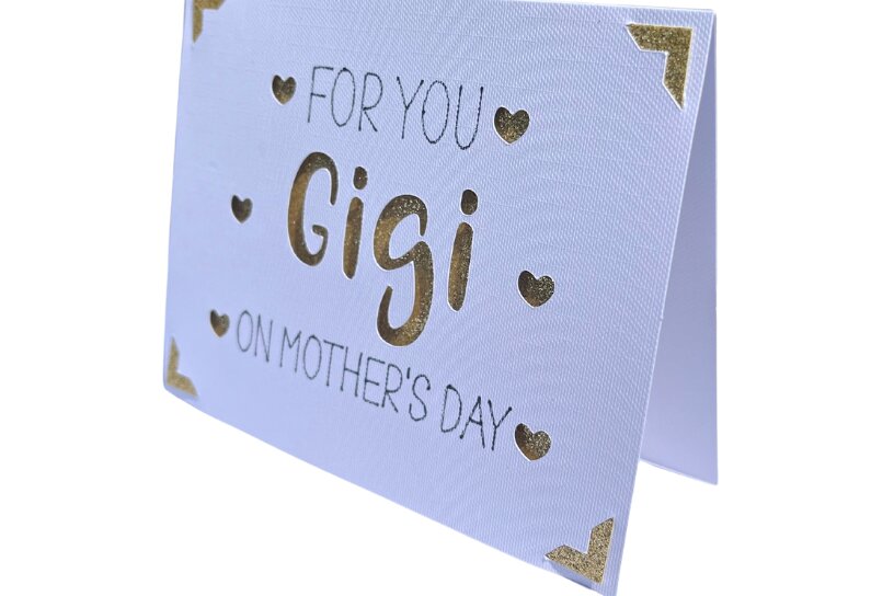 Σετ των 3 Intra απο ξύλο plywood 3mm-4mm πάχος - For You Gigi on Mother's Day Card  Δίασταση 20x20 cm INTRAFABR-96826417