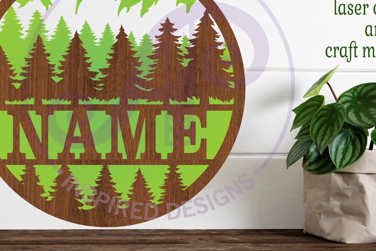 Intra απο ξύλο plywood 3mm-4mm πάχος - Πρότυπο κοπής λέιζερ  Sin Name Forest Δίασταση 30x20 cm INTRAFABR-95144526