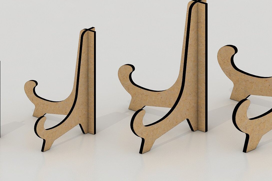 Σετ των 2 Intra απο ξύλο plywood 3mm-4mm πάχος - Πρότυπα εμφάνισης εικόνας βάσης πλαισίου 028 Δίασταση 20x20 cm INTRAFABR-34326887