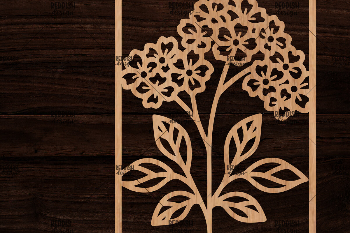 Intra απο ξύλο plywood 3mm-4mm πάχος - Κορνίζα με λουλούδια  Δίασταση 20x25 cm INTRAFABR-118477663