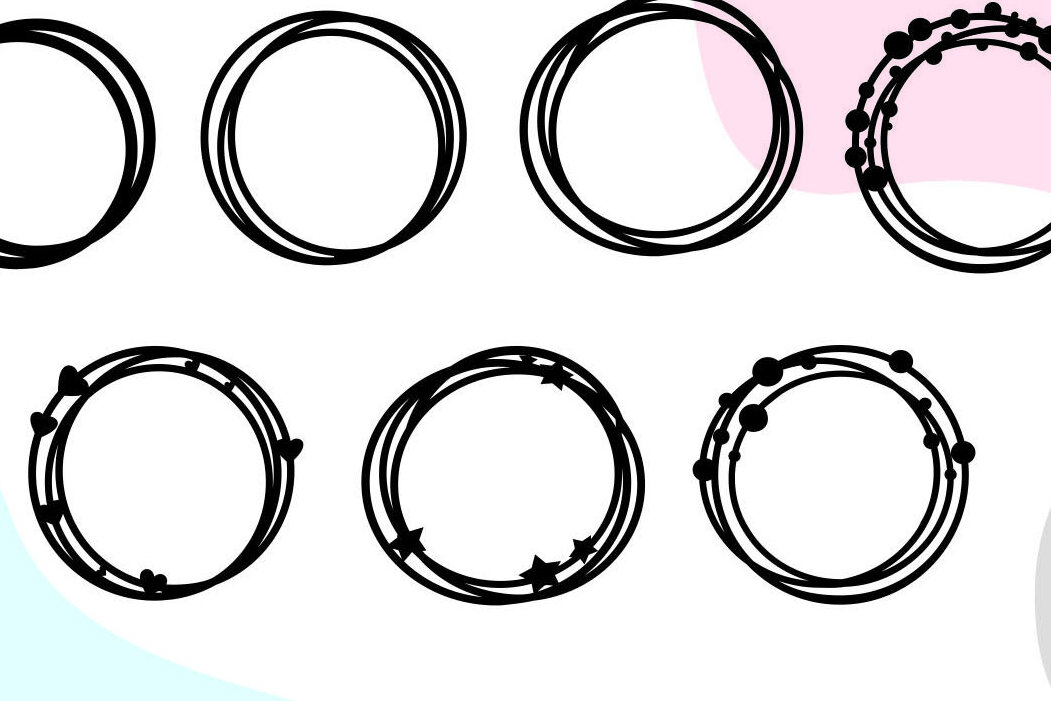 Σετ των 2 Intra απο ξύλο plywood 3mm-4mm πάχος - Πακέτο  Frames, Circle Frames  Δίασταση 20x25 cm INTRAFABR-30290927