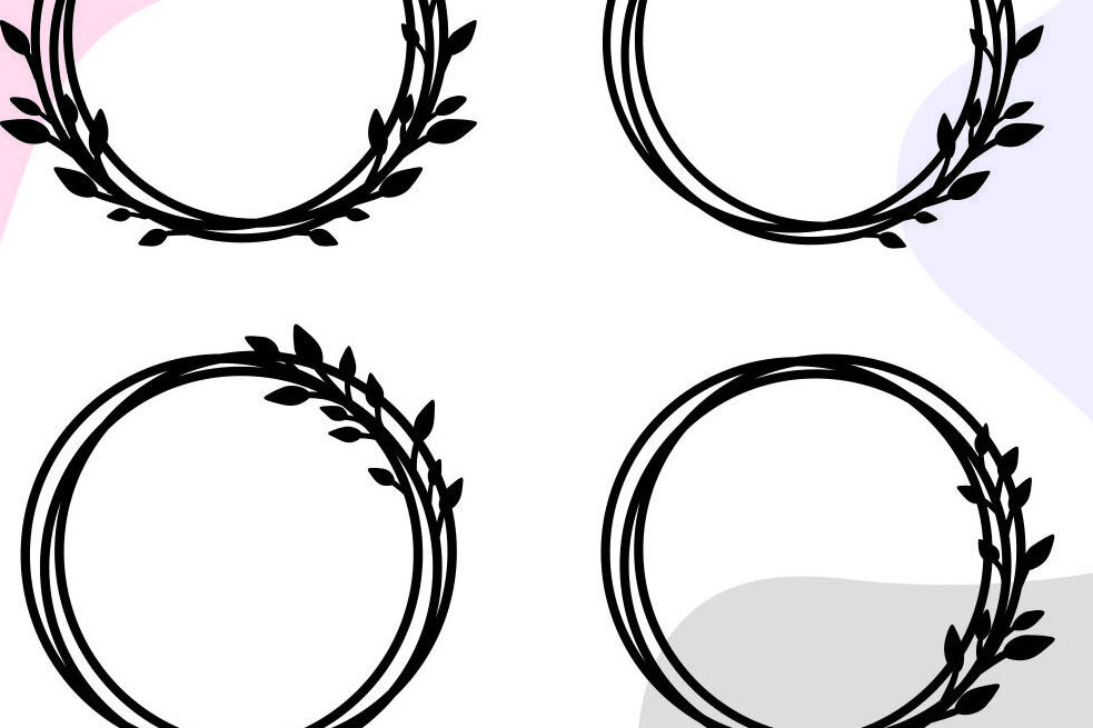 Σετ των 2 Intra απο ξύλο plywood 3mm-4mm πάχος - Κορνίζες  Bundle, Leaf Frame  Wreath Δίασταση 20x25 cm INTRAFABR-30090480