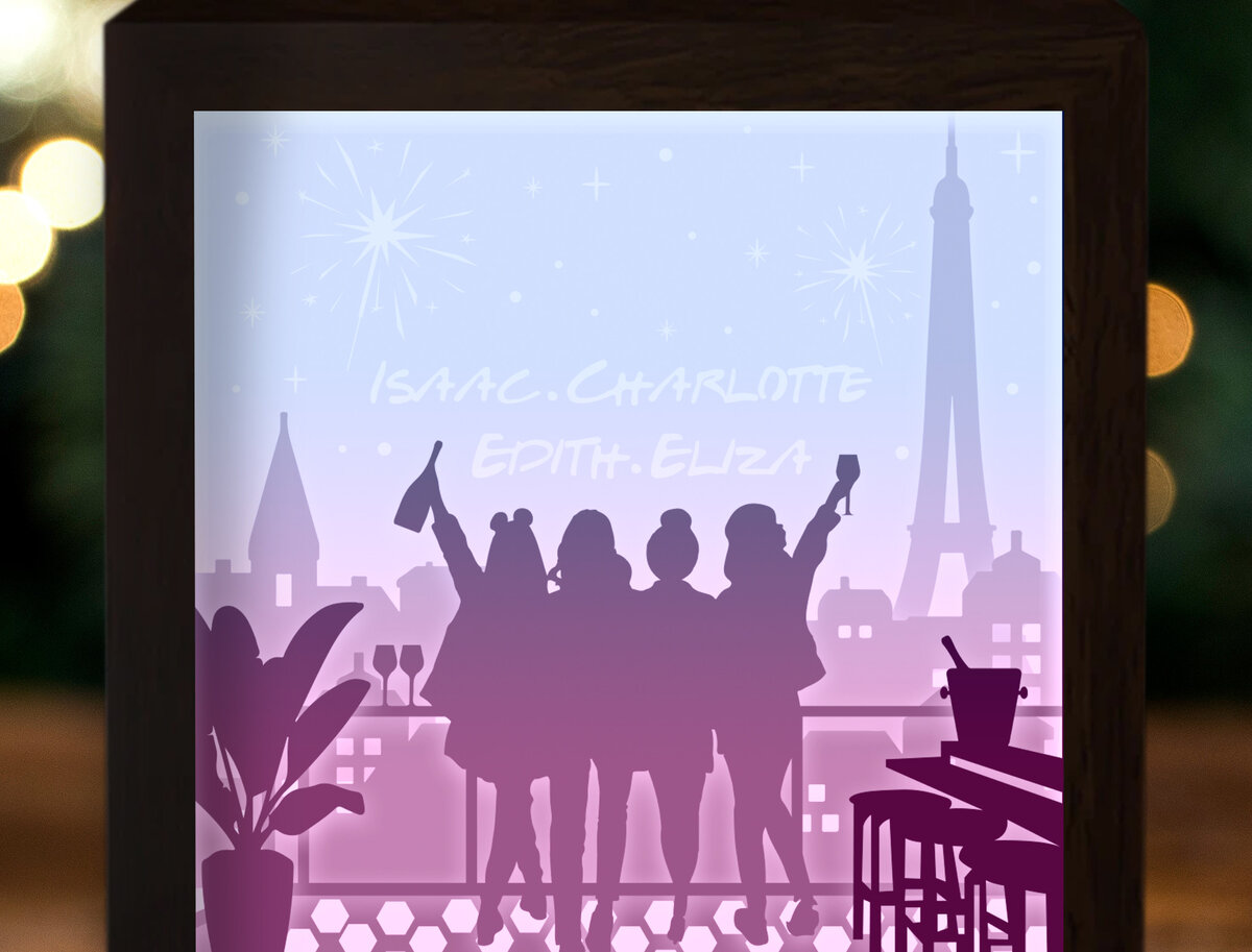 Σετ των 2 Intra απο ξύλο plywood 3mm-4mm πάχος - Φίλοι Δίασταση 20x20 cm INTRAFABR-26108141