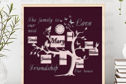 Intra απο ξύλο plywood 3mm-4mm πάχος -   Friends Tree για το Cricut Δίασταση 30x20 cm INTRAFABR-81178553