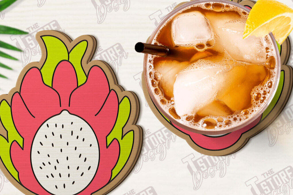 Σετ των 2 Intra απο ξύλο plywood 3mm-4mm πάχος - Σουβέρ φρούτων | Ποτά σουβέρ Δίασταση 30x20 cm INTRAFABR-123354790