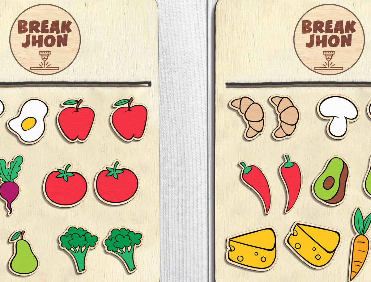 Σετ των 3 Intra απο ξύλο plywood 3mm-4mm πάχος - Σκουλαρίκια με καρφιά φρούτων κομμένο   Δίασταση 3x3 cm INTRAFABR-97027589