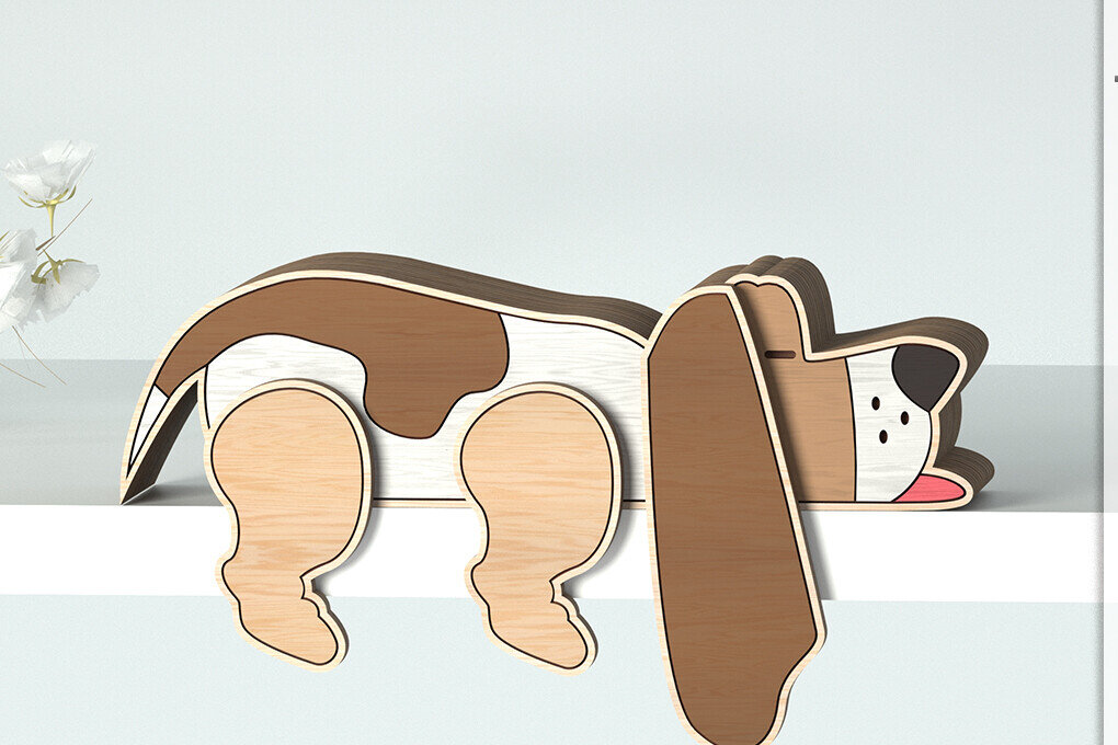 Intra απο ξύλο plywood 3mm-4mm πάχος - Αστεία  σε ράφι ζώων Δίασταση 30x20 cm INTRAFABR-122963943