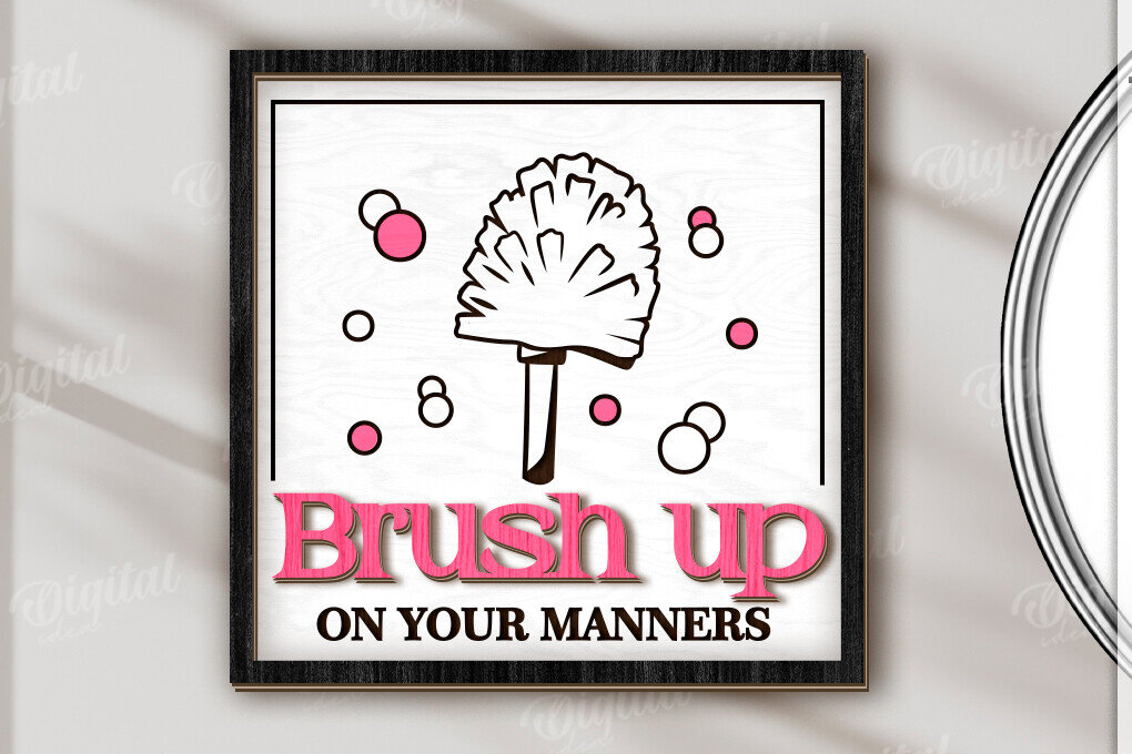 Intra απο ξύλο plywood 3mm-4mm πάχος - Αστεία διακόσμηση τοίχου μπάνιου  Δίασταση 30x20 cm INTRAFABR-123490626