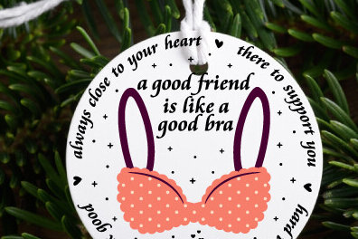 Σετ των 3 Intra απο ξύλο plywood 3mm-4mm πάχος - Αστείο Χριστουγεννιάτικο Στολίδι  Δίασταση 6x6 cm INTRAFABR-86047946