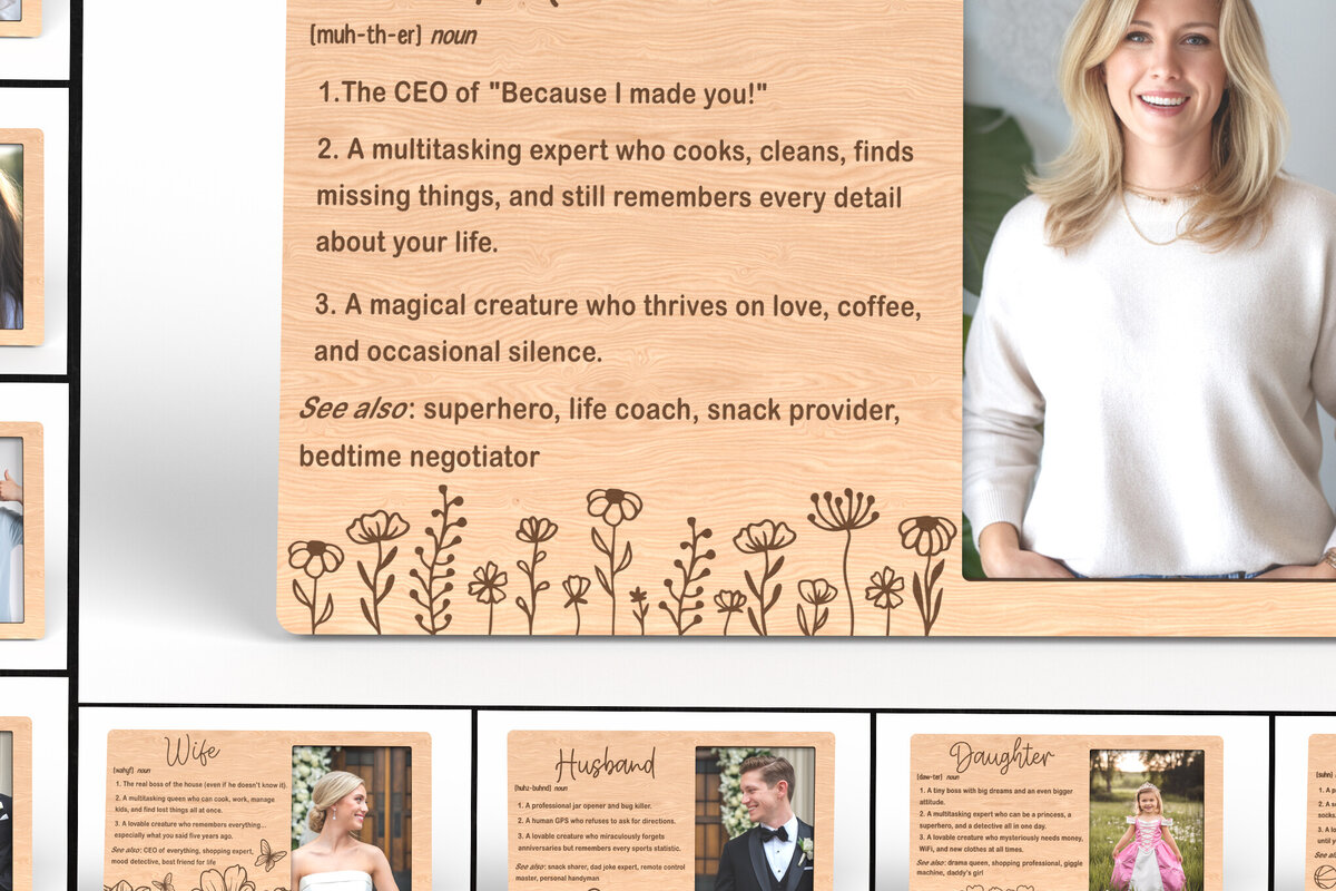 Σετ των 2 Intra απο ξύλο plywood 3mm-4mm πάχος - Πακέτο κορνίζας με αστεία ευκρίνεια Δίασταση 20x25 cm INTRAFABR-117340720