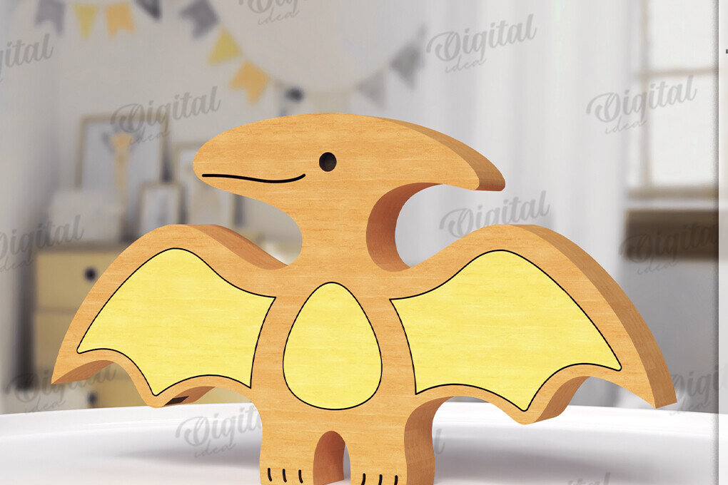 Intra απο ξύλο plywood 3mm-4mm πάχος - Αστεία Dino Shelf Sitter  Δίασταση 30x20 cm INTRAFABR-123766887