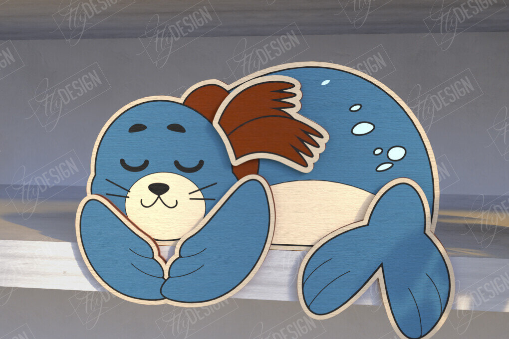 Σετ των 2 Intra απο ξύλο plywood 3mm-4mm πάχος - Αστεία Navy Seal Shelf Sitters Cut Laser Δίασταση 20x20 cm INTRAFABR-123601148