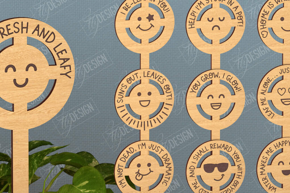 Intra απο ξύλο plywood 3mm-4mm πάχος - Αστεία φυτά Stakes | Διακόσμηση Κήπου Δίασταση 20x20 cm INTRAFABR-115821030