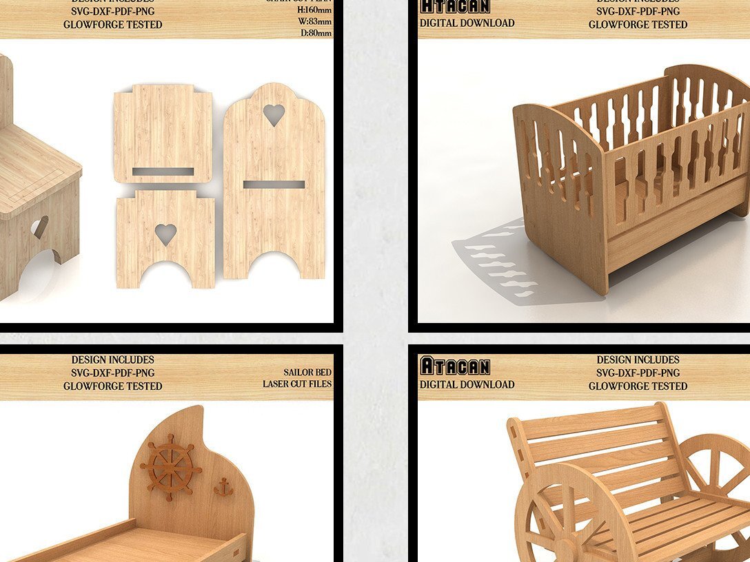 Intra απο ξύλο plywood 3mm-4mm πάχος - Πακέτο επίπλων  με λέιζερ  Dxf Δίασταση 30x20 cm INTRAFABR-39424105