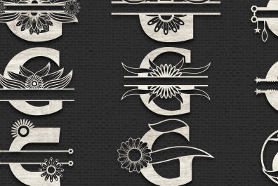 Intra απο ξύλο plywood 3mm-4mm πάχος - Κοπή χαρτιού μονόγραμμα γραμμάτων G Alphabet Δίασταση 30x20 cm INTRAFABR-55866041