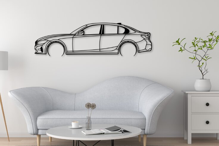 Σετ των 2 Intra απο ξύλο plywood 3mm-4mm πάχος - G20 Laser Cut Car Silhouette Dxf  Δίασταση 20x20 cm INTRAFABR-113312857