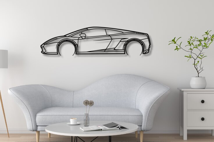 Σετ των 2 Intra απο ξύλο plywood 3mm-4mm πάχος - Πλάγια όψη Gallardo Cut Laser Silhouette Δίασταση 20x20 cm INTRAFABR-113378442