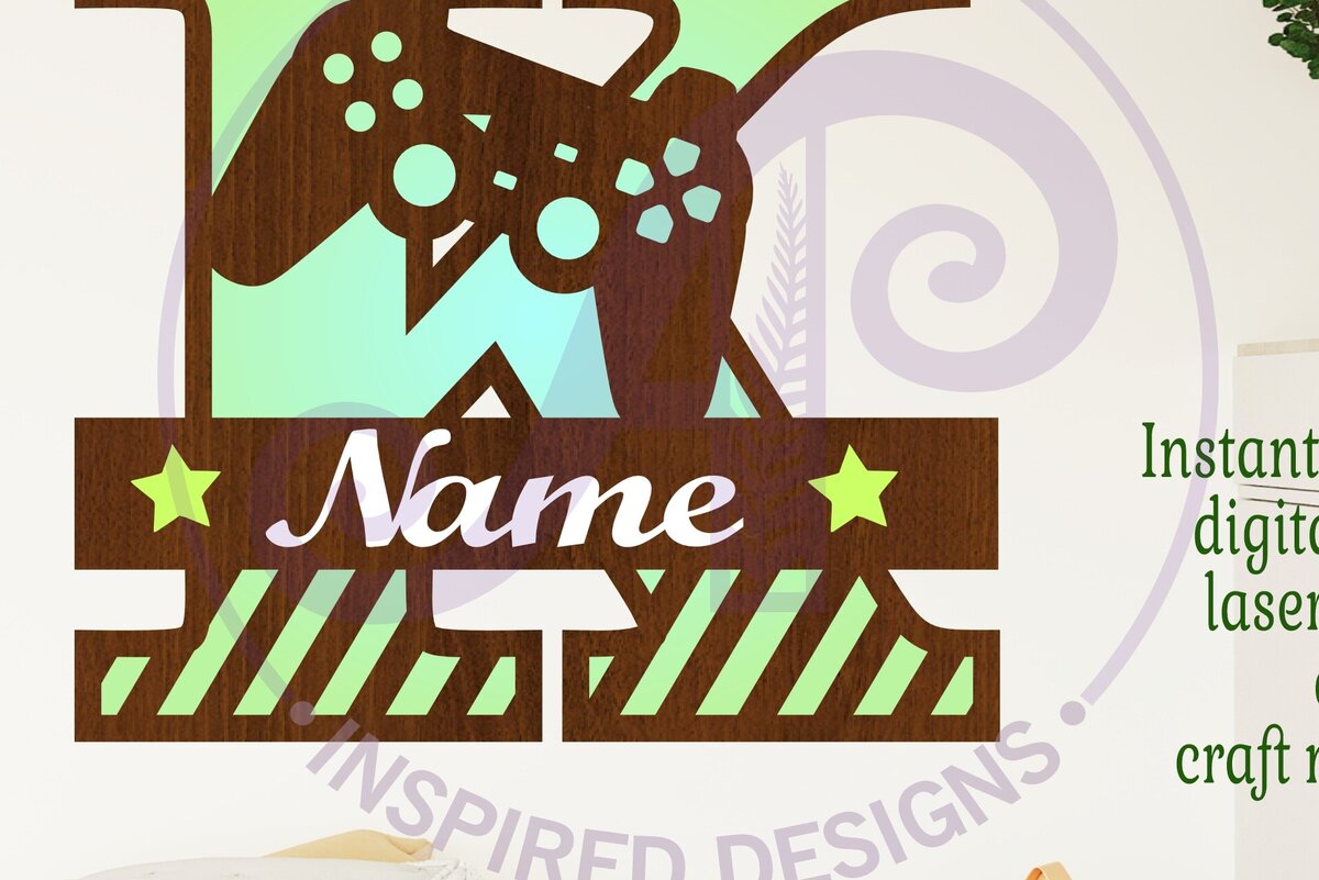 Intra απο ξύλο plywood 3mm-4mm πάχος - Κεφάλαιο μονόγραμμα παίκτη K  Δίασταση 30x20 cm INTRAFABR-109003925